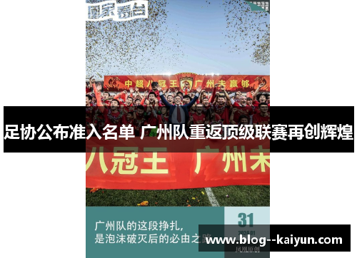 足协公布准入名单 广州队重返顶级联赛再创辉煌
